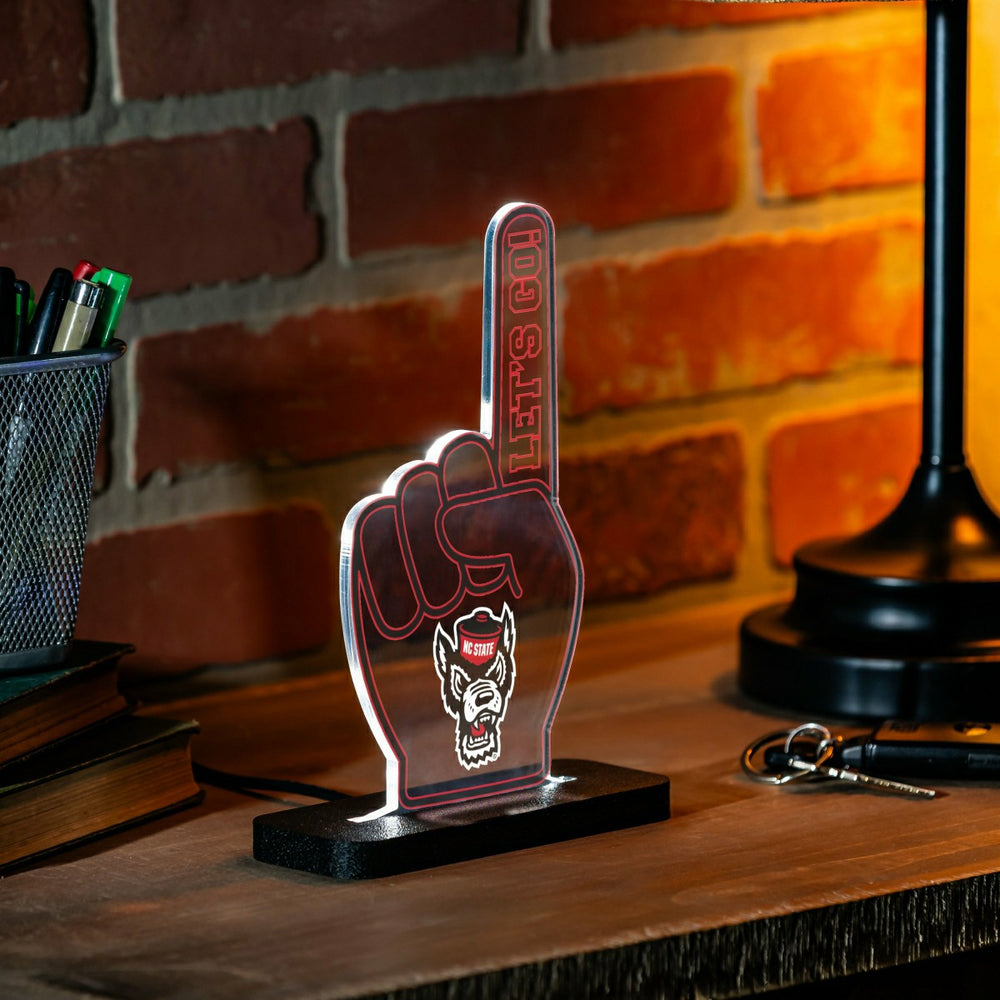 North Carolina State University College Foam Finger Desklite LED Decor - Collegiate Home