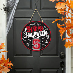 North Carolina State University Halloween Round Door Décor with Hangin - Collegiate Home