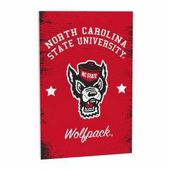 North Carolina State University Wood Wall Sign, 16x24 - Collegiate Home