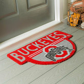NCAA Team Shaped Coir Door Mat, Ohio State Buckeyes - Collegiate