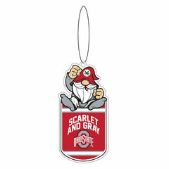 Ohio State University Gift Tag Ornament, Gnome Fan - Collegiate Home