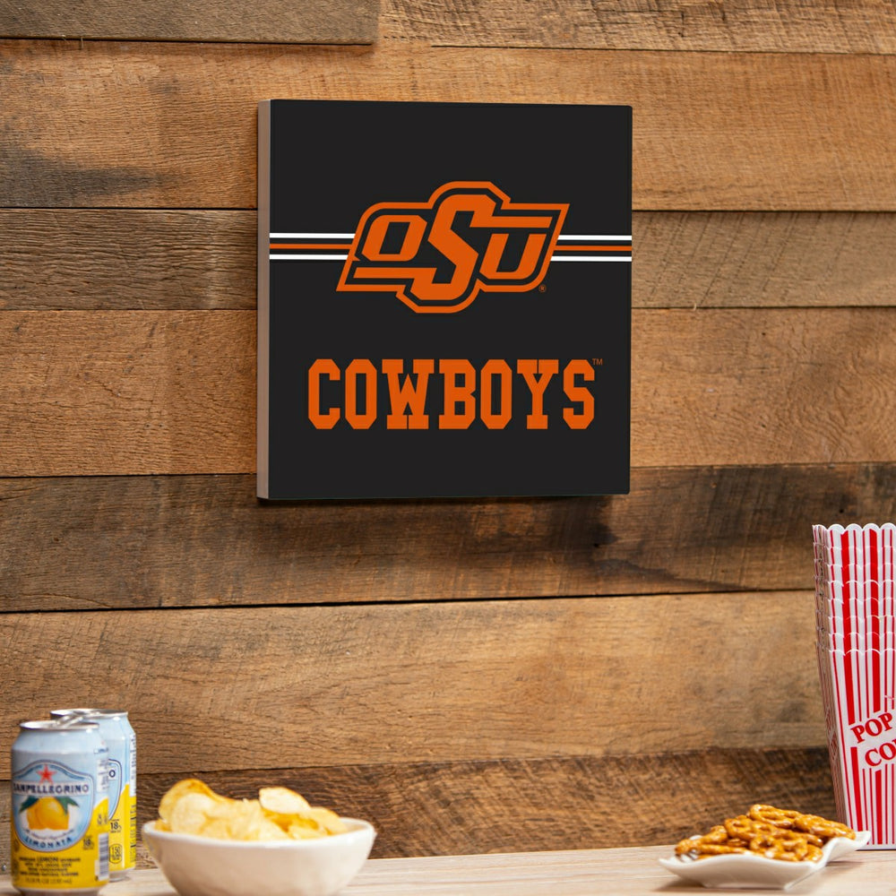 Oklahoma State University Wood Wall Sign, 12x12 - Collegiate Home