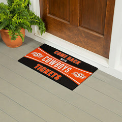 28" x 16" PVC Trapper Mat, Come Back with Tickets, Oklahoma State Univ - Collegiate