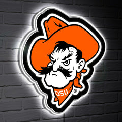 LED Wall Decor, Glazelite, College Mascot, Oklahoma State University - Collegiate Home