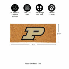 Purdue University Extra Large Full Color Coir Mat, 60"x24" - Collegiate