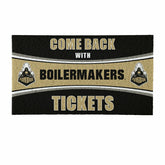 28" x 16" PVC Trapper Mat, Come Back with Tickets, Purdue University - Collegiate