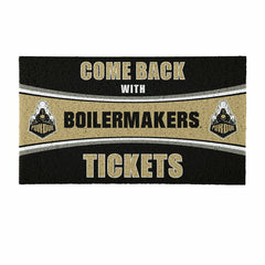 28" x 16" PVC Trapper Mat, Come Back with Tickets, Purdue University - Collegiate