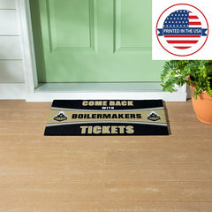 28" x 16" PVC Trapper Mat, Come Back with Tickets, Purdue University - Collegiate