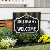 Purdue University Coroplast Yard Sign, "Fans Welcome" - Collegiate Home