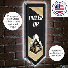 LED Wall Decor, Pennant, Purdue University - Collegiate Home