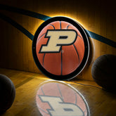 LED Wall Decor, Round, Med, Purdue University, Basketball - Collegiate Home