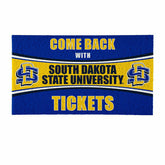 28" x 16" PVC Trapper Mat, Come Back with Tickets, South Dakota State - Collegiate