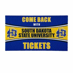 28" x 16" PVC Trapper Mat, Come Back with Tickets, South Dakota State - Collegiate