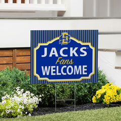 South Dakota State University Coroplast Yard Sign, "Fans Welcome" - Collegiate Home