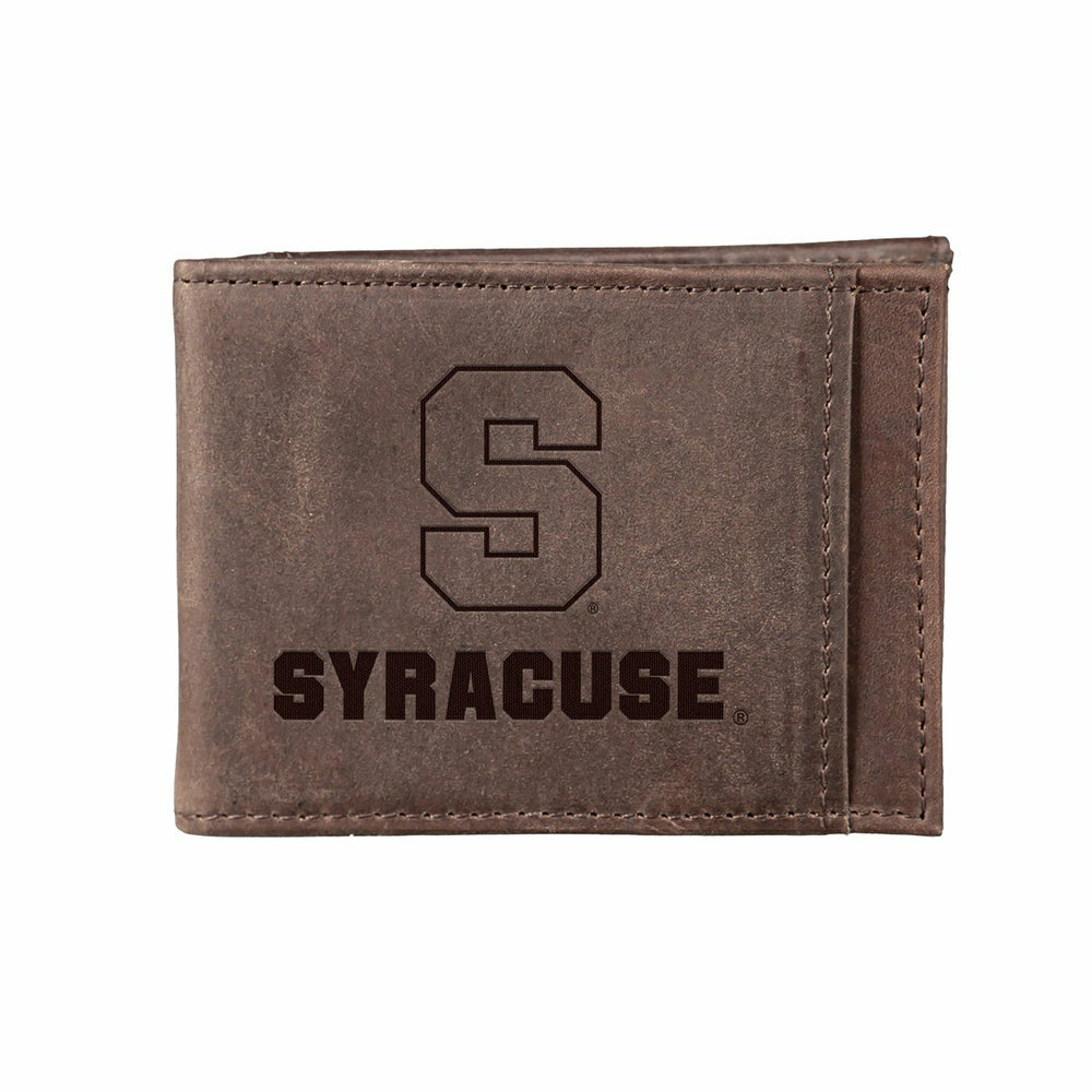 Front Pocket Wallet w/ RFID Blocking, Syracuse, Brown - Collegiate Home