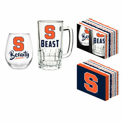 Syracuse University, Stemless 17OZ Glass & Tankard 16OZ Gift Set - Collegiate Home
