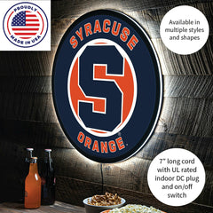 LED Wall Decor, Round, Syracuse University - Collegiate Home