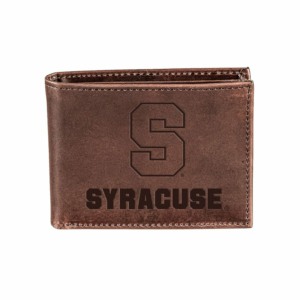 Syracuse, Bi-Fold Wallet, Brown, CH, 100% Genuine Leather - Collegiate Home