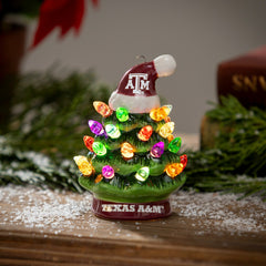 4" Mini LED Tabletop Christmas Tree, Set of 2, Texas A&M - Collegiate Home