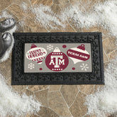 Texas A&M Holiday Flocked Coir Sassafras Switch Mat, 22"x10" - Collegiate