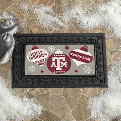 Texas A&M Holiday Flocked Coir Sassafras Switch Mat, 22"x10" - Collegiate
