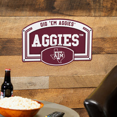 Texas A&M USA Embossed Steel Wall Sign, 11" x 17" - Collegiate Home
