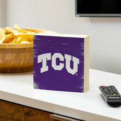 Texas Christian University Plock, Down Home Fans, 6x6 - Collegiate Home