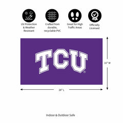 Full Color PVC Mat, 16" x 28", Texas Christian University - Collegiate