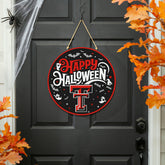 Texas Tech University Halloween Round Door Décor with Hanging Rope, 18 - Collegiate Home