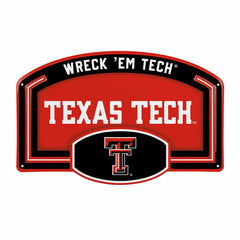 Texas Tech University USA Embossed Steel Wall Sign, 11" x 17" - Collegiate Home