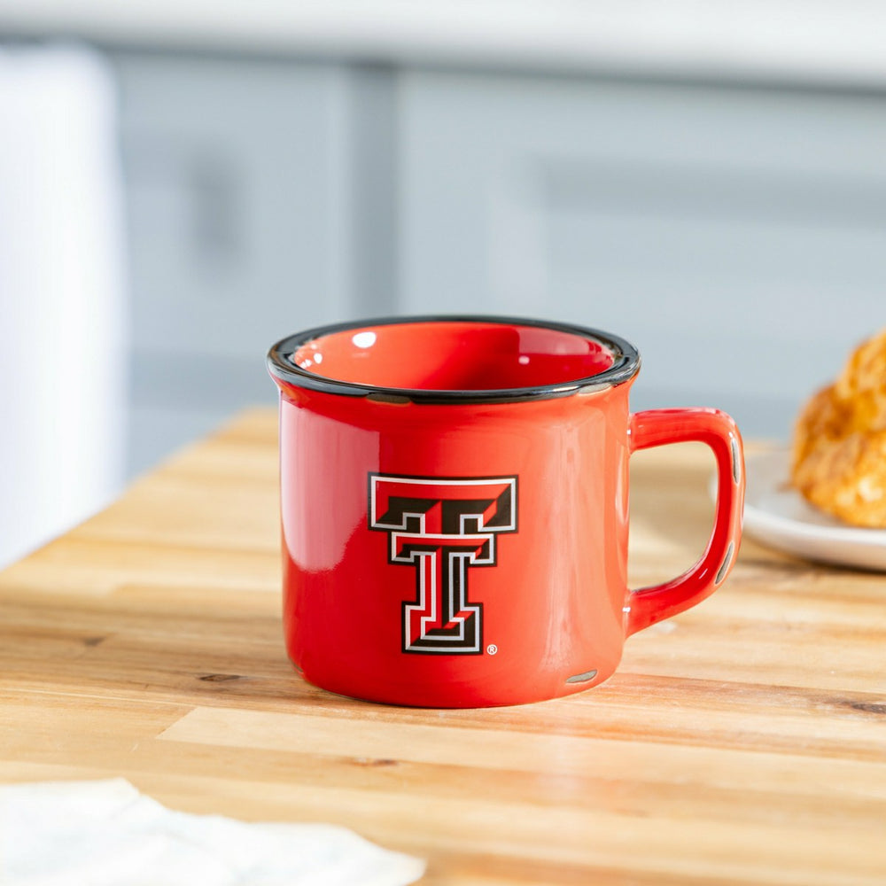 Texas Tech University Ceramic Camp Cup with Enamel Finish, 14oz - Collegiate Home
