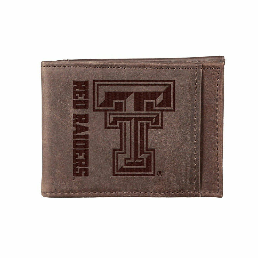 Front Pocket Wallet w/ RFID Blocking, Texas Tech University, Brown - Collegiate Home