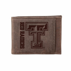 Front Pocket Wallet w/ RFID Blocking, Texas Tech University, Brown - Collegiate Home
