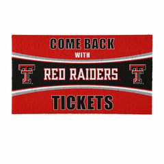 28" x 16" PVC Trapper Mat, Come Back with Tickets, Texas Tech Universi - Collegiate