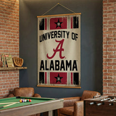 University of Alabama, Canvas Wall Tapestry, Large, 54x36 - Collegiate Home