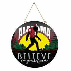 University of Alabama Bigfoot Round Door Décor with Hanging Rope, 18x1 - Collegiate Home