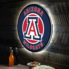 LED Wall Decor, Round, University of Arizona - Collegiate Home