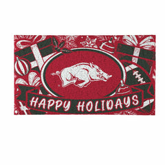 University of Arkansas Holiday PVC Mat, 28"x16" - Collegiate
