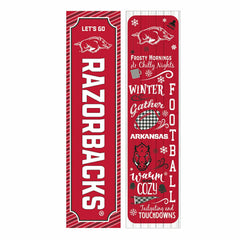 46" Double Sided Leaner, University of Arkansas, Winter Seasonal - Collegiate Home