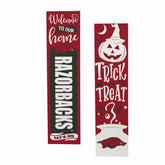 47" Double Sided Leaner, University of Arkansas, Halloween - Collegiate Home