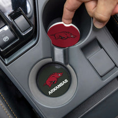 University of Arkansas Car Coaster Set, 2pc - Collegiate Home