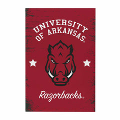 University of Arkansas Wood Wall Sign, 16x24 - Collegiate Home