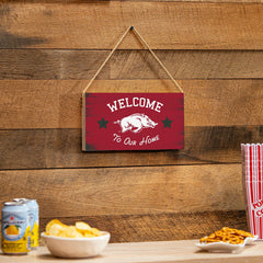 University of Arkansas Wood Wall Sign, 6x11 - Collegiate Home