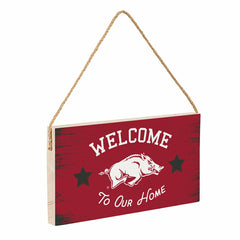 University of Arkansas Wood Wall Sign, 6x11 - Collegiate Home
