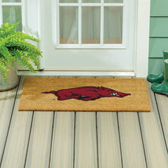 University of Arkansas Large Full Color Coir Mat, 36"x24" - Collegiate