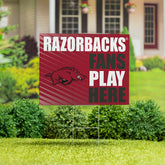 University of Arkansas Coroplast Yard Sign "Fans Play Here" - Collegiate Home