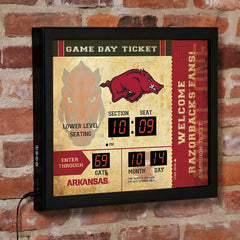 Scoreboard Wall Clock, Arkansas - Collegiate Home