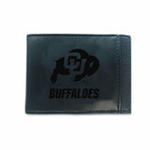 Slim Card Holder with RFID Blocking, University of Colorado, Black - Collegiate Home