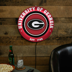 University of Georgia, Metal Lite, Round - Collegiate