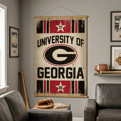 University of Georgia, Canvas Wall Tapestry, Large, 54x36 - Collegiate Home